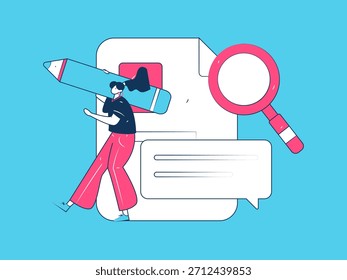 Convidar amigos para realizar questionário vetor plano conceito operação mão desenhada ilustração
