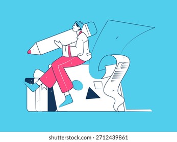 Convidar amigos para realizar questionário vetor plano conceito operação mão desenhada ilustração
