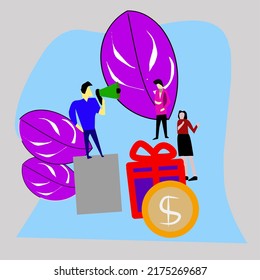 invite friends marketing system vector illustration
