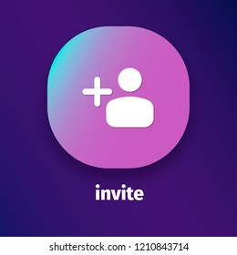 Invite icon for web and mobile applications