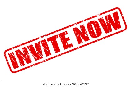 INVITE NOW RED STAMP TEXT ON WHITE