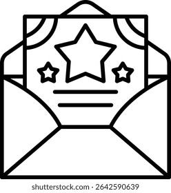 Invite vector icon. Can be used for printing, mobile and web applications.