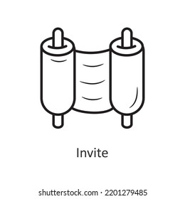 Invite vector outline Icon Design illustration. Holiday Symbol on White background EPS 10 File