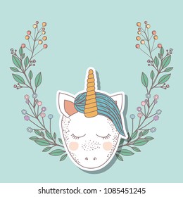 invited birthday party card with unicorn
