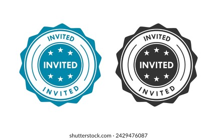 Invited design logo template illustration