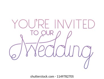 Invited Wedding Hand Made Font Stock Vector (Royalty Free) 1149782705 ...