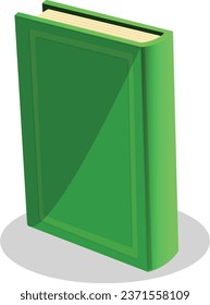 An inviting book illustration featuring a lush green cover, symbolizing growth and knowledge. The design radiates freshness and intellectual allure.