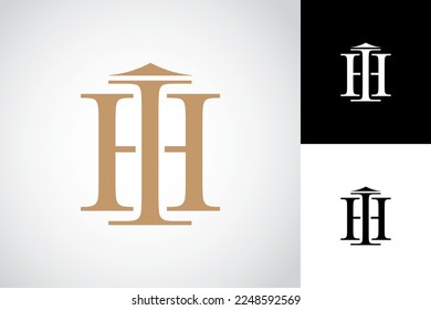 Inviting HI logo would be perfect for internet, restaurant, technology, architecture related businesses