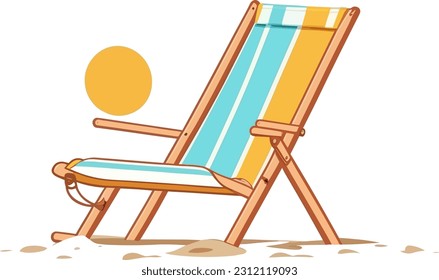 The inviting and laid-back nature of a cute beach chair brought to life through a delightful vector animation.