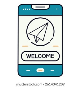 An inviting mobile application icon designed for user engagement and navigation.