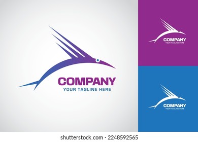 Inviting, modern, creative, clean, simple, elegant flying fish logo would be perfect for internet, restaurant, technology related businesses