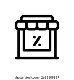 Vector acogedor de una tienda, ideal para diseños de tiendas y comercios