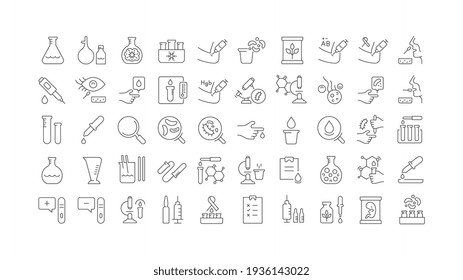 In-Vitro. Collection of perfectly thin icons for web design, app, and the most modern projects. The kit of signs for category Medicine.