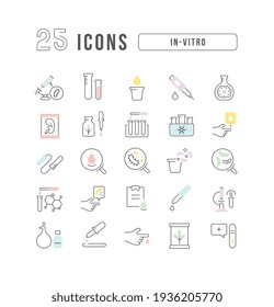 In-Vitro. Collection of perfectly thin icons for web design, app, and the most modern projects. The kit of signs for category Medicine.