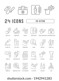 In Vitro. Colección de iconos perfectamente delgados para el diseño web, aplicación y los proyectos más modernos. El kit de signos para la categoría Medicina.
