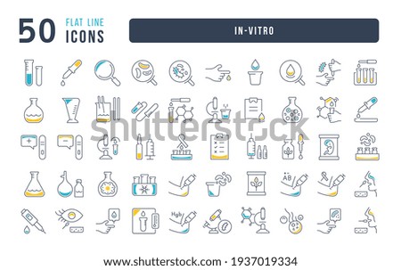In-Vitro. Collection of perfectly thin icons for web design, app, and the most modern projects. The kit of signs for category Medicine.