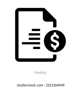 Invoice and account icon concept