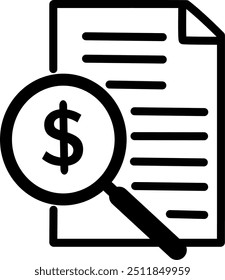 Ícone de contabilidade de NFF. Ícone do Financial Document Analytics. Design de vetor substituível.