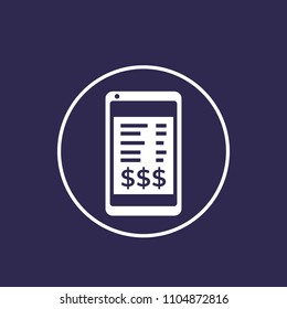 invoice app, mobile payments icon