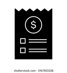 Invoice, bill, billing, invoice bill icon vector image. Can also be used for shopping and ecommerce. Suitable for use on web apps, mobile apps and print media.