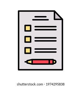 Invoice, bill, billing, invoice bill icon vector image. Can also be used for shopping and ecommerce. Suitable for use on web apps, mobile apps and print media.