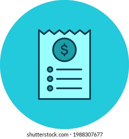 imagen vectorial de icono de factura, factura, facturación, factura. También se puede usar para comprar y para el ecommerce. Idóneo para aplicaciones web, aplicaciones móviles y medios impresos.
