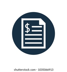 Invoice bill icon