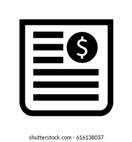 Invoice bill icon