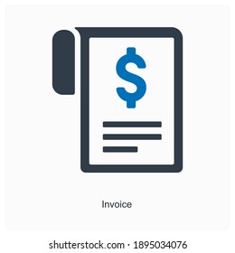 Invoice or bill icon concept