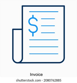 Invoice or Bill Icon Concept