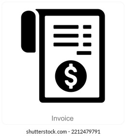 Invoice and bill icon concept