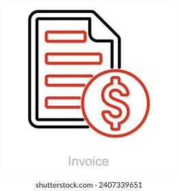 Invoice and bill icon concept