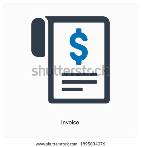 Invoice or bill icon concept