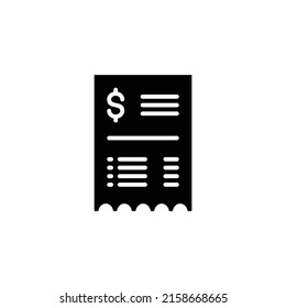Invoice, bill icon, purchase order stencil icon, outline vector sign, linear style pictogram isolated on white. Symbol, logo illustration. Editable stroke