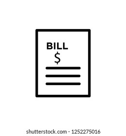 Invoice, bill icon suitable for info graphics, websites and print media and interfaces.
