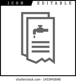 Invoice, bill icon suitable for info graphics, websites and print media and interfaces. Line vector icon