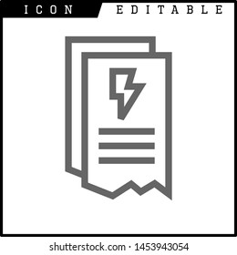 Invoice, bill icon suitable for info graphics, websites and print media and interfaces. Line vector icon