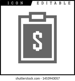 Invoice, bill icon suitable for info graphics, websites and print media and interfaces. Line vector icon