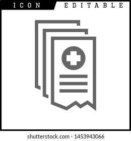 Invoice, bill icon suitable for info graphics, websites and print media and interfaces. Line vector icon