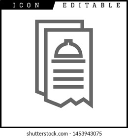 Invoice, bill icon suitable for info graphics, websites and print media and interfaces. Line vector icon