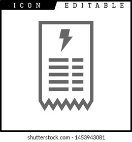 Invoice, bill icon suitable for info graphics, websites and print media and interfaces. Line vector icon