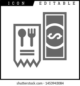 Invoice, bill icon suitable for info graphics, websites and print media and interfaces. Line vector icon