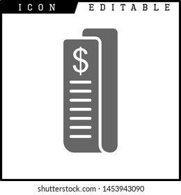 Invoice, bill icon suitable for info graphics, websites and print media and interfaces. Line vector icon