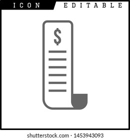 Invoice, bill icon suitable for info graphics, websites and print media and interfaces. Line vector icon