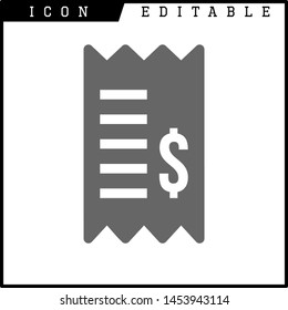 Invoice, bill icon suitable for info graphics, websites and print media and interfaces. Line vector icon