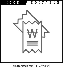 Invoice, bill icon suitable for info graphics, websites and print media and interfaces. Line vector icon