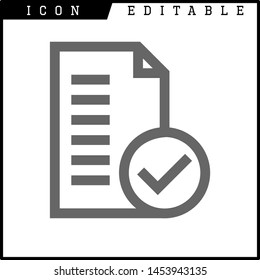 Invoice, bill icon suitable for info graphics, websites and print media and interfaces. Line vector icon