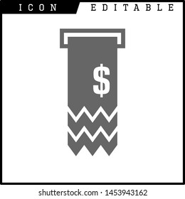 Invoice, bill icon suitable for info graphics, websites and print media and interfaces. Line vector icon