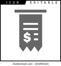 Invoice, bill icon suitable for info graphics, websites and print media and interfaces. Line vector icon