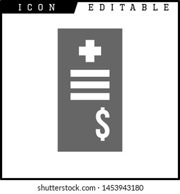 Invoice, bill icon suitable for info graphics, websites and print media and interfaces. Line vector icon